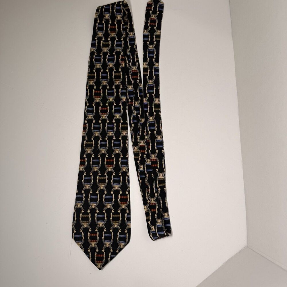 Vintage UNICEF Renaissance Style Throne Chair Silk Neck Tie Made By Salant Group